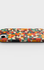 iPhone 17e Tough Case – Retro Geometric - View 3