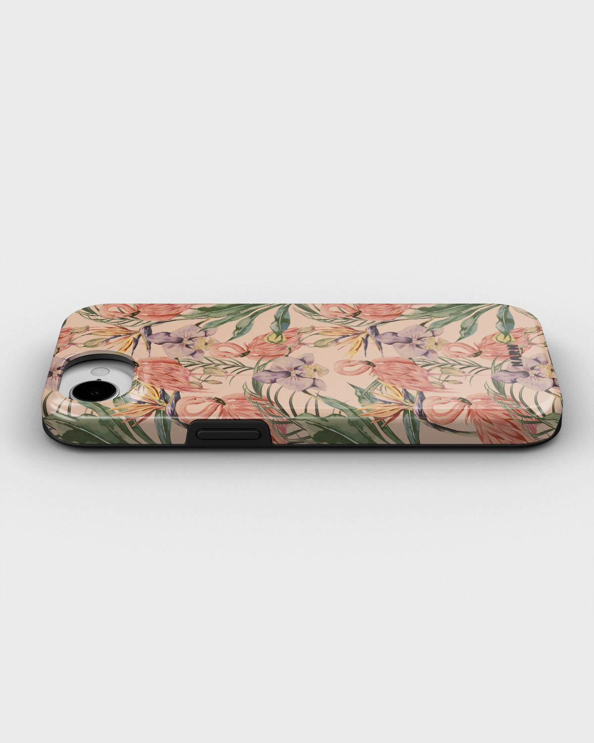 iPhone 17e Tough Case – Flamingos & Flowers - View 3