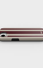 iPhone 17e Tough Case – Bordeaux Stripe - View 3