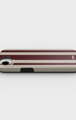 iPhone 17e Tough Case – Bordeaux Stripe - View 3