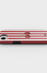 iPhone 17e Tough Case – Cherry Stripes - View 3