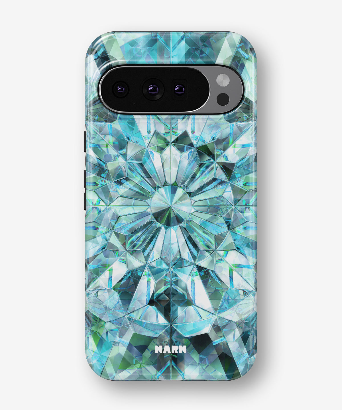 Google Pixel 10 Tough Case – Green Crystals - View 1