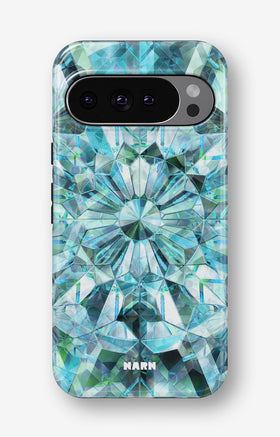 Google Pixel 10 Tough Case – Green Crystals - View 1