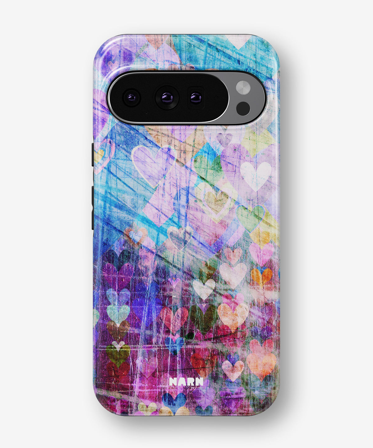 Google Pixel 10 Tough Case – Purple Hearts - View 1