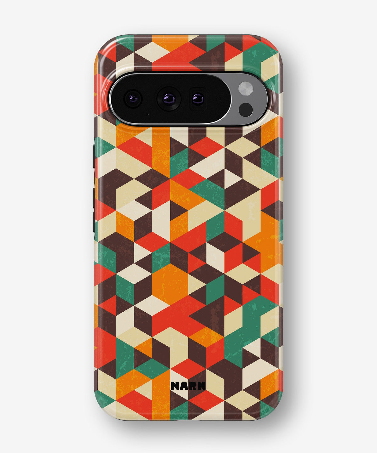 Google Pixel 10 Tough Case – Retro Geometric - View 1