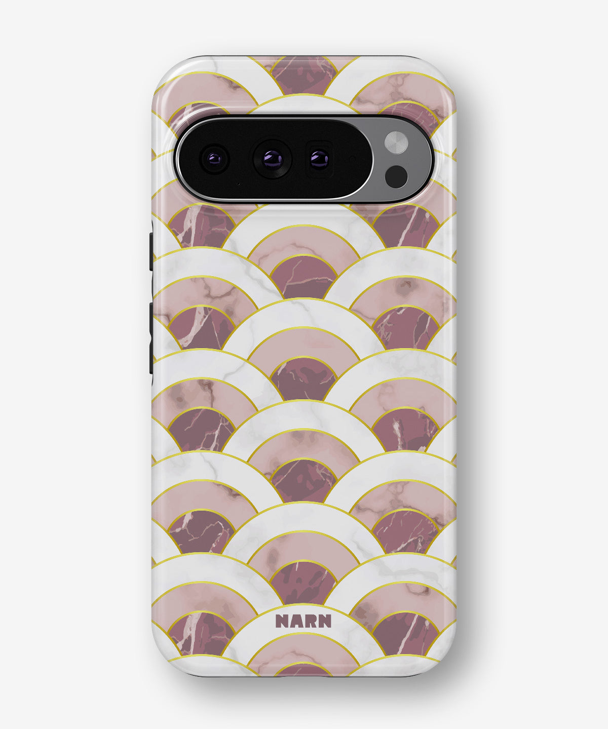 Google Pixel 10 Tough Case – Pink Marble Waves - View 1