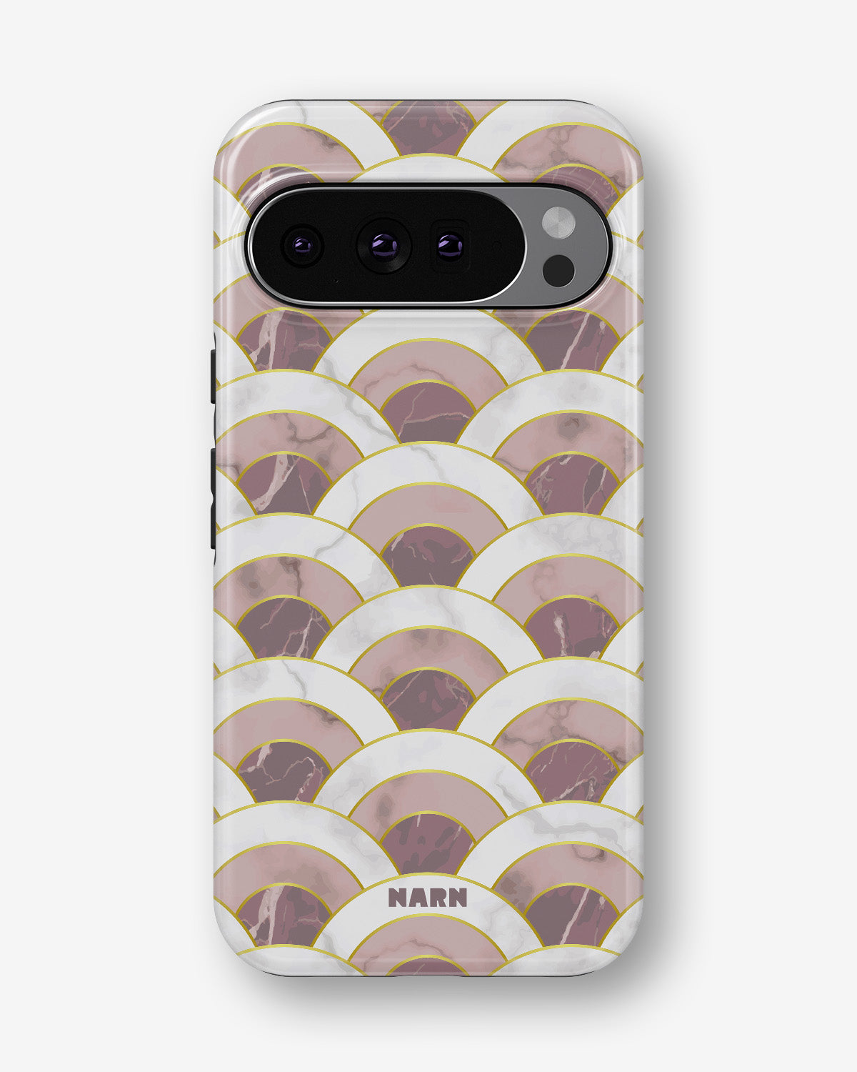 Google Pixel 10 Tough Case – Pink Marble Waves - View 1