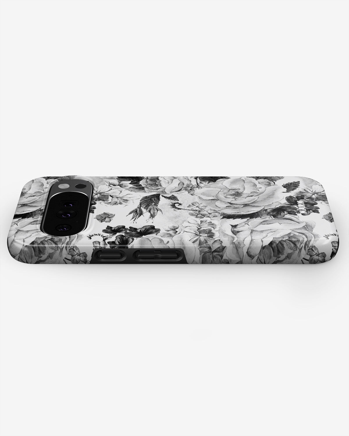 Google Pixel 10 Tough Case – Black & White Bloom - View 2