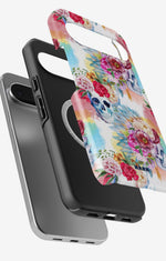 Google Pixel 10 Tough Case – Flowered Skulls - View 2
