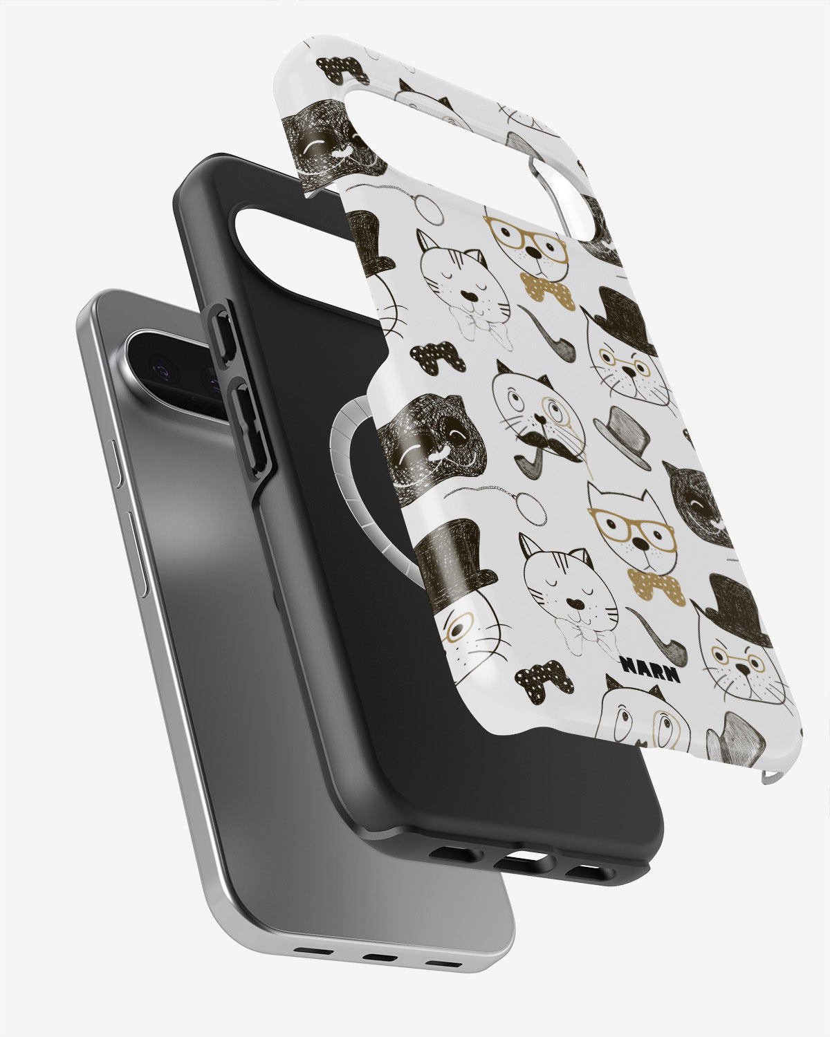 Google Pixel 10 Tough Case – Cartoon Cats - View 2