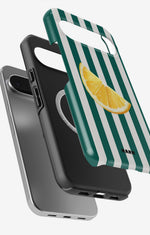 Google Pixel 10 Tough Case – Lemon Stripes - View 2