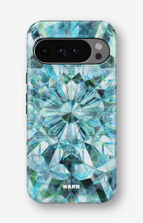 Google Pixel 10 Pro Tough Case – Green Crystals - View 1