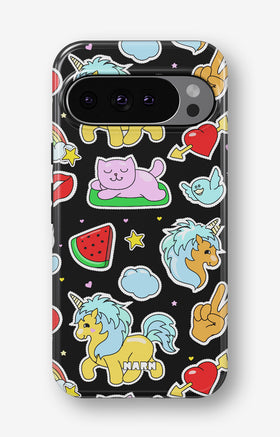 Google Pixel 10 Pro Tough Case – Cute Stickers - View 1