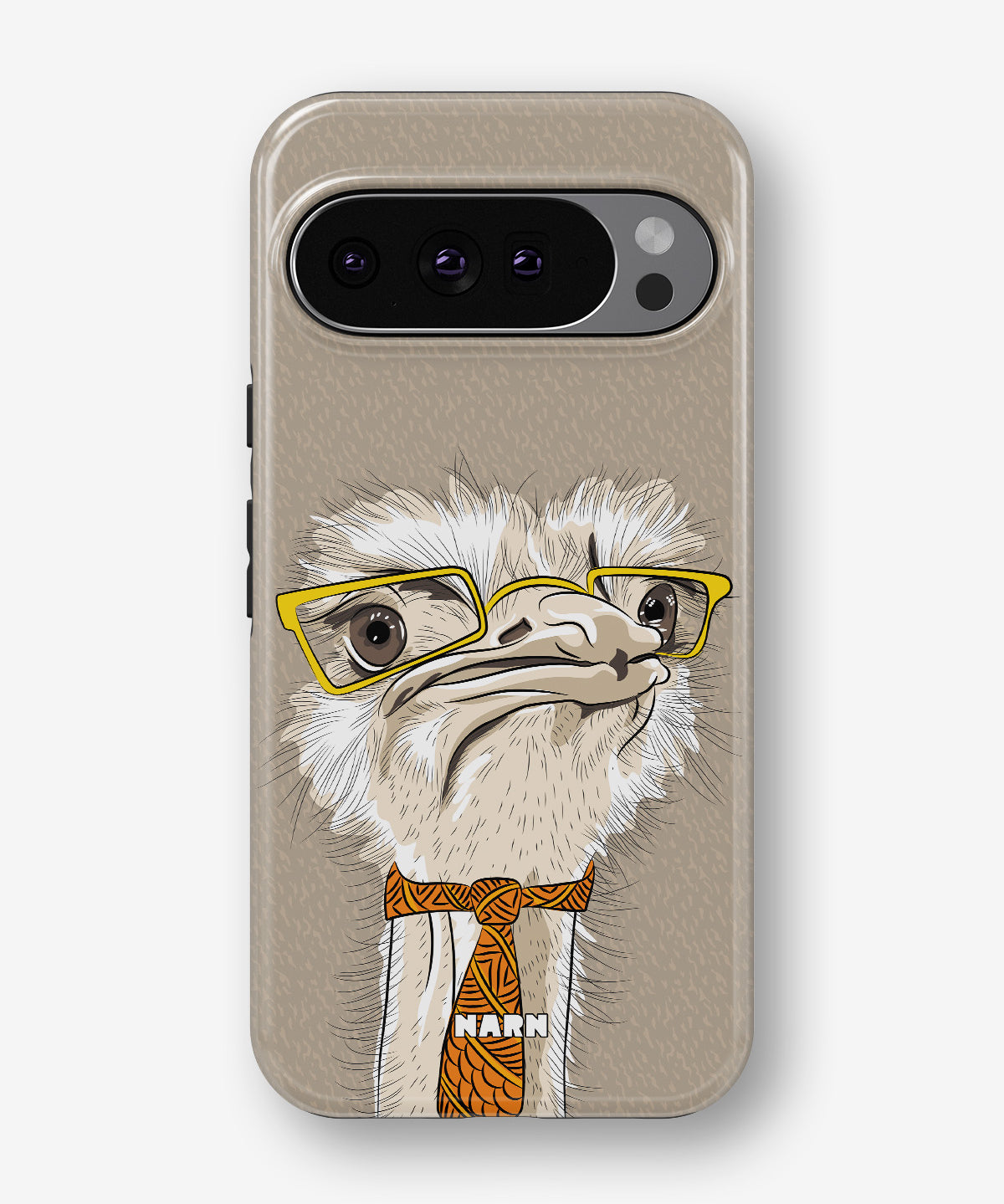 Google Pixel 10 Pro Tough Case – Hipster Ostrich - View 1