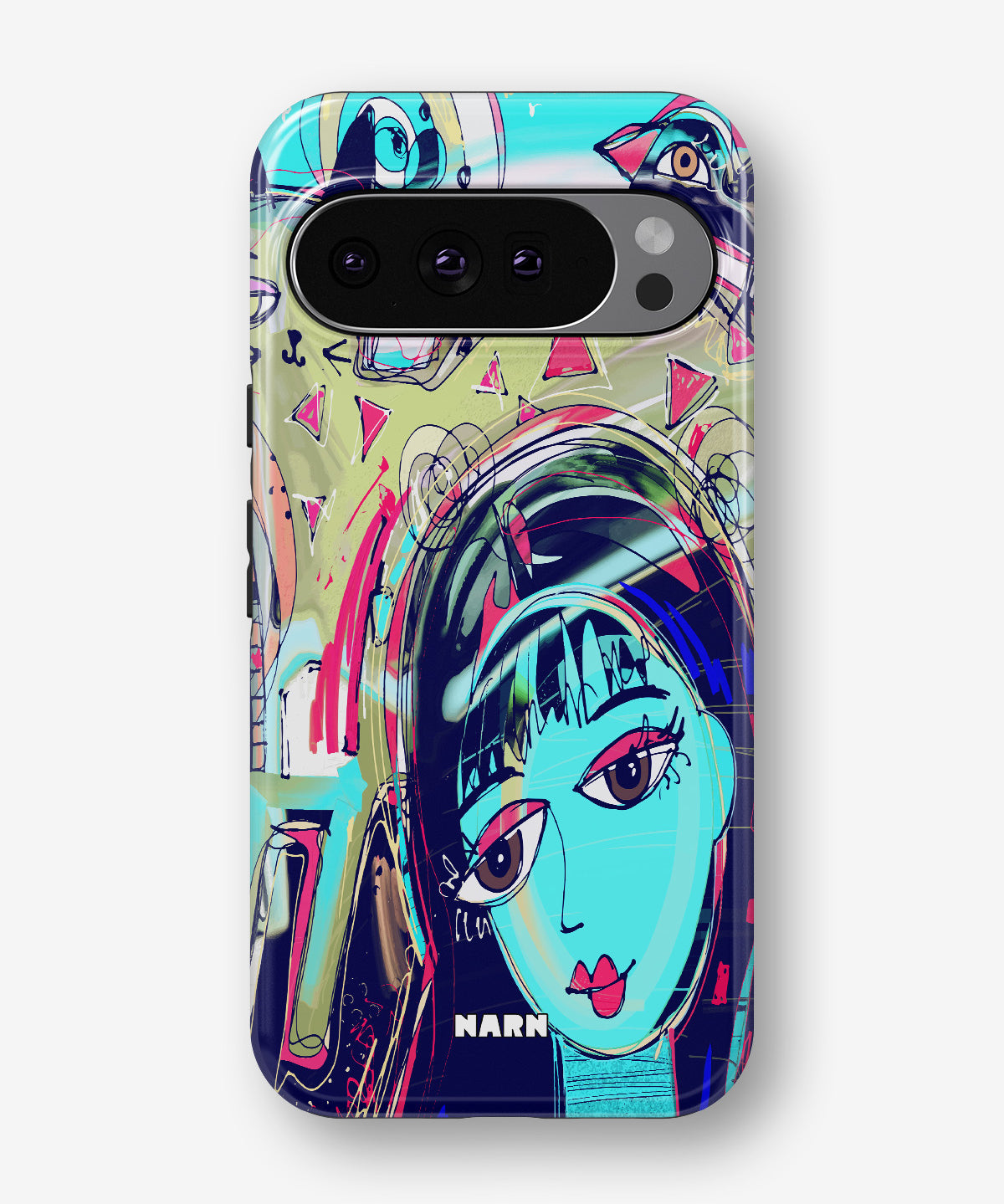 Google Pixel 10 Pro Tough Case – Abstract Cat - View 1