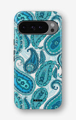 Google Pixel 10 Pro Tough Case – Turquoise Paisley - View 1