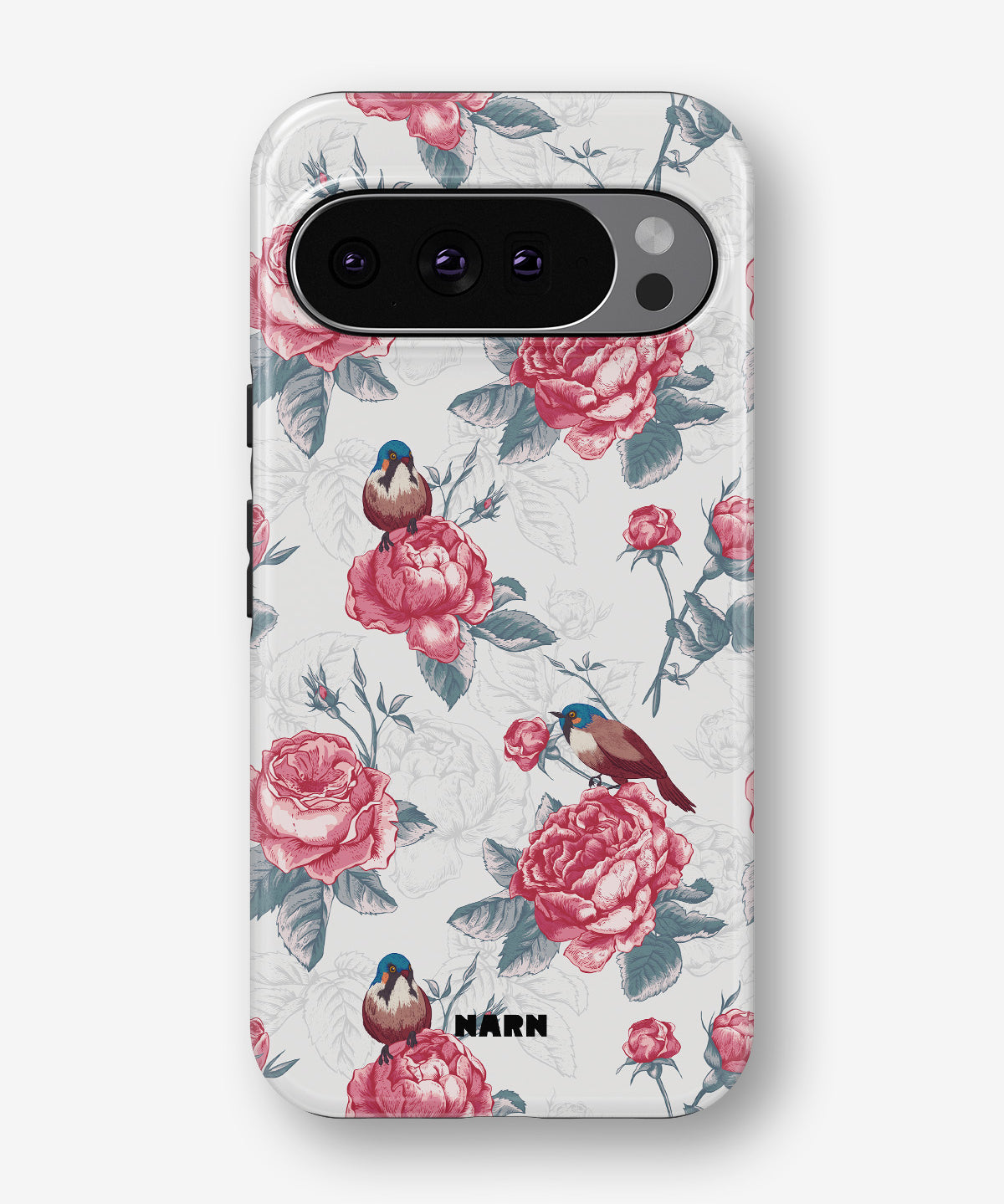 Google Pixel 10 Pro Tough Case – Birds Among Roses - View 1