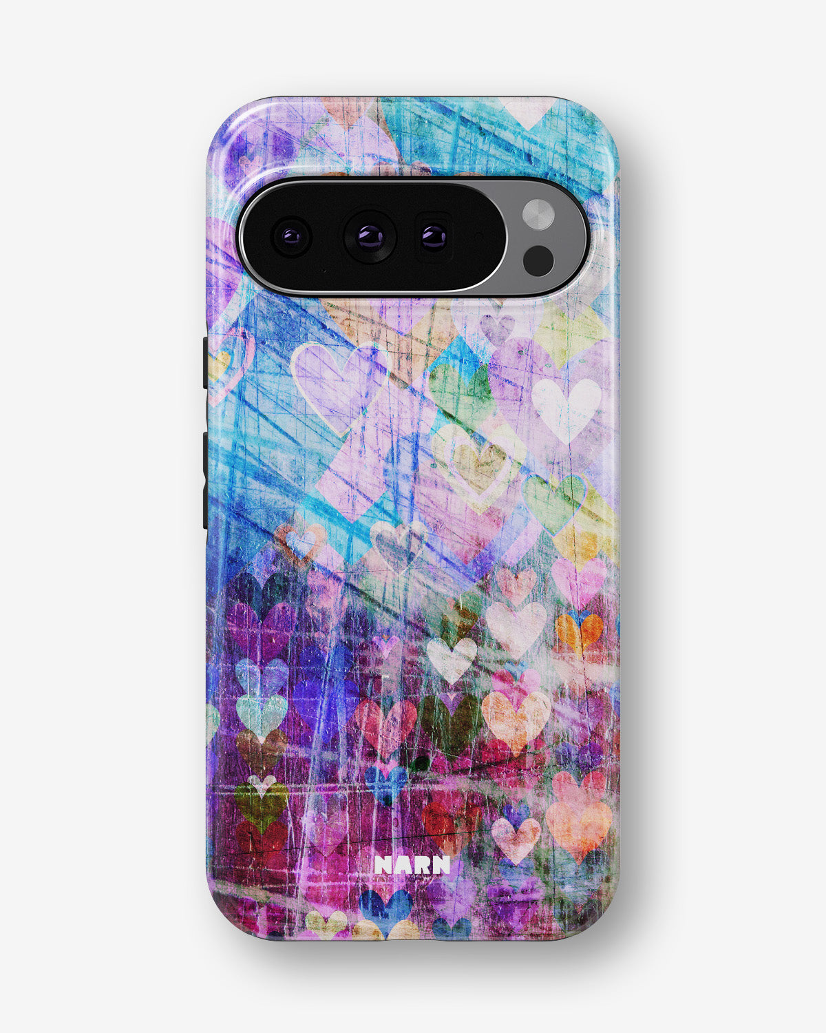 Google Pixel 10 Pro Tough Case – Purple Hearts - View 1