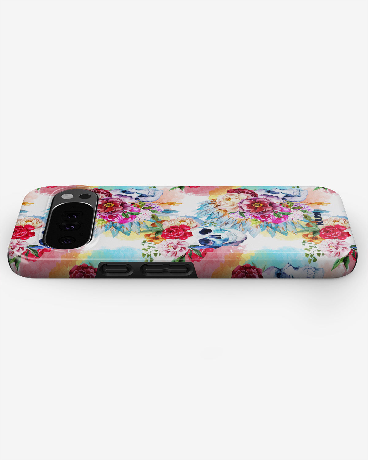 Google Pixel 10 Pro Tough Case – Flowered Skulls - View 2