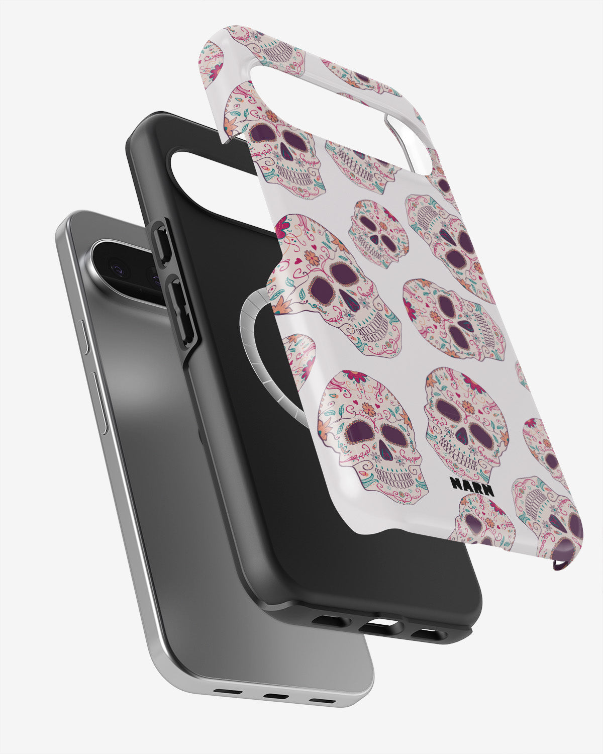 Google Pixel 10 Pro Tough Case – Calavera Skulls - View 2