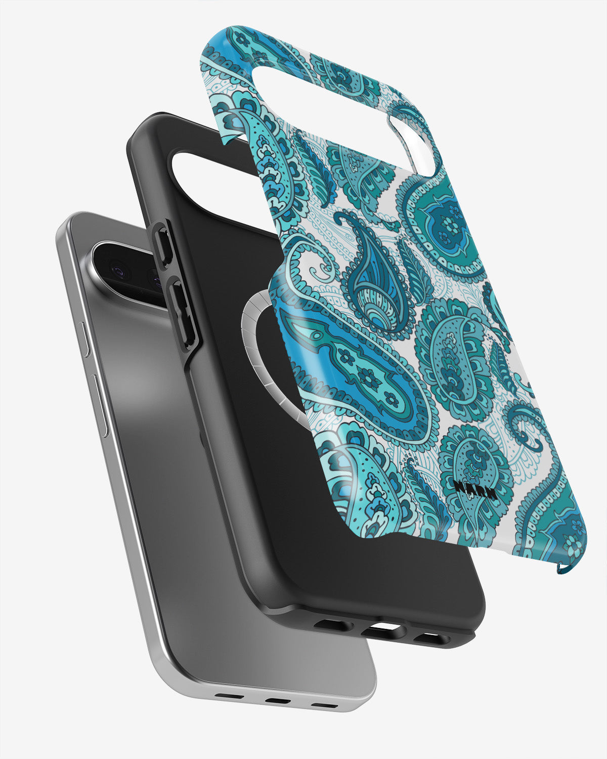 Google Pixel 10 Pro Tough Case – Turquoise Paisley - View 2