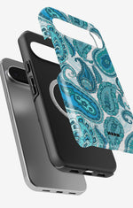 Google Pixel 10 Pro Tough Case – Turquoise Paisley - View 2
