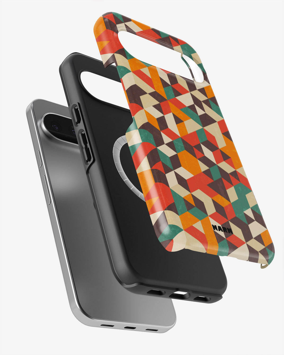 Google Pixel 10 Pro Tough Case – Retro Geometric - View 2