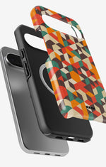 Google Pixel 10 Pro Tough Case – Retro Geometric - View 2