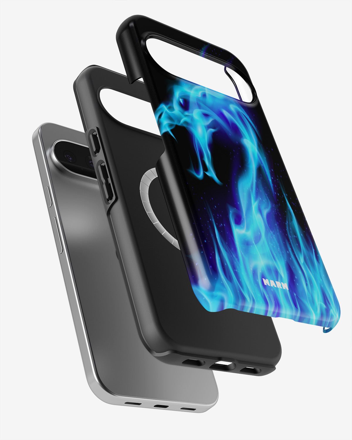 Google Pixel 10 Pro Tough Case – Blue Flames Dragon - View 2