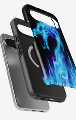 Google Pixel 10 Pro Tough Case – Blue Flames Dragon - View 2