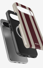 Google Pixel 10 Pro Tough Case – Bordeaux Stripe - View 2