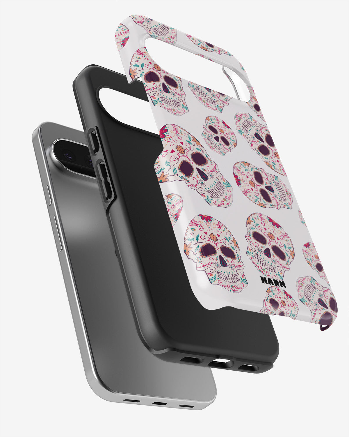 Google Pixel 10 Pro Tough Case – Calavera Skulls - View 3