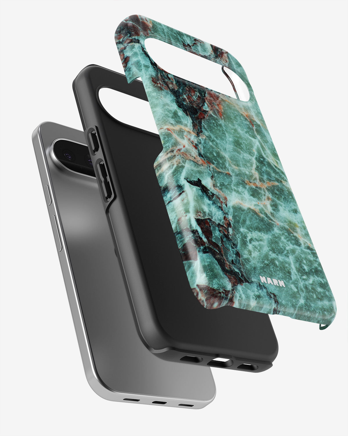 Google Pixel 10 Pro Tough Case – Green Marble - View 3