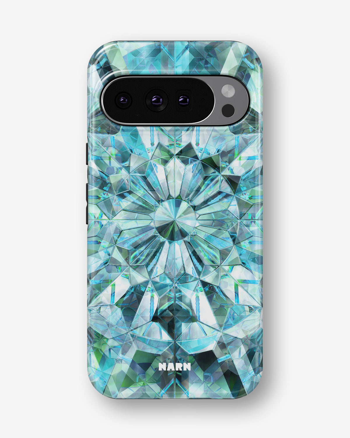 Google Pixel 10 Pro XL Tough Case – Green Crystals - View 1