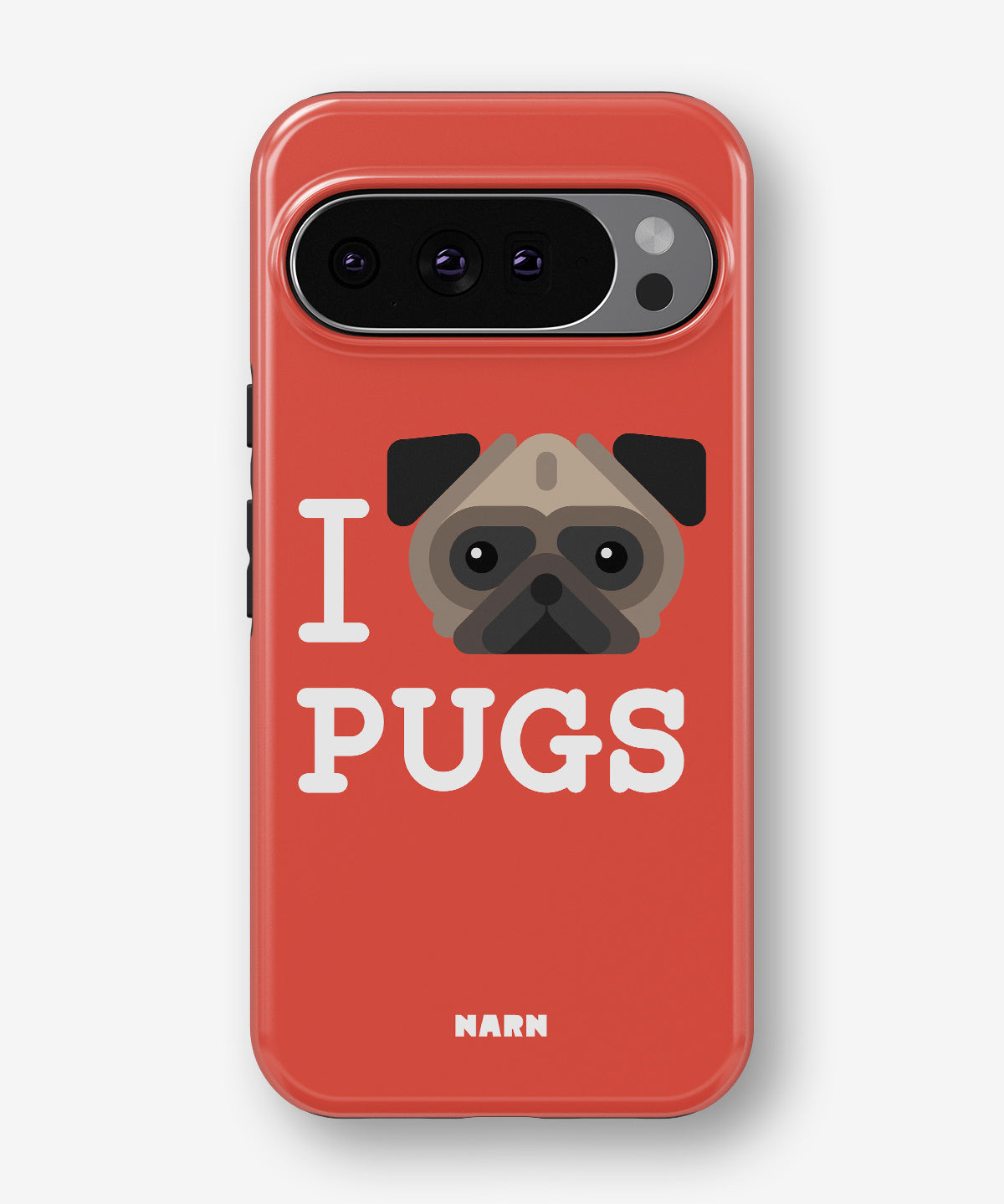 Google Pixel 10 Pro XL Tough Case – I Love Pugs - View 1