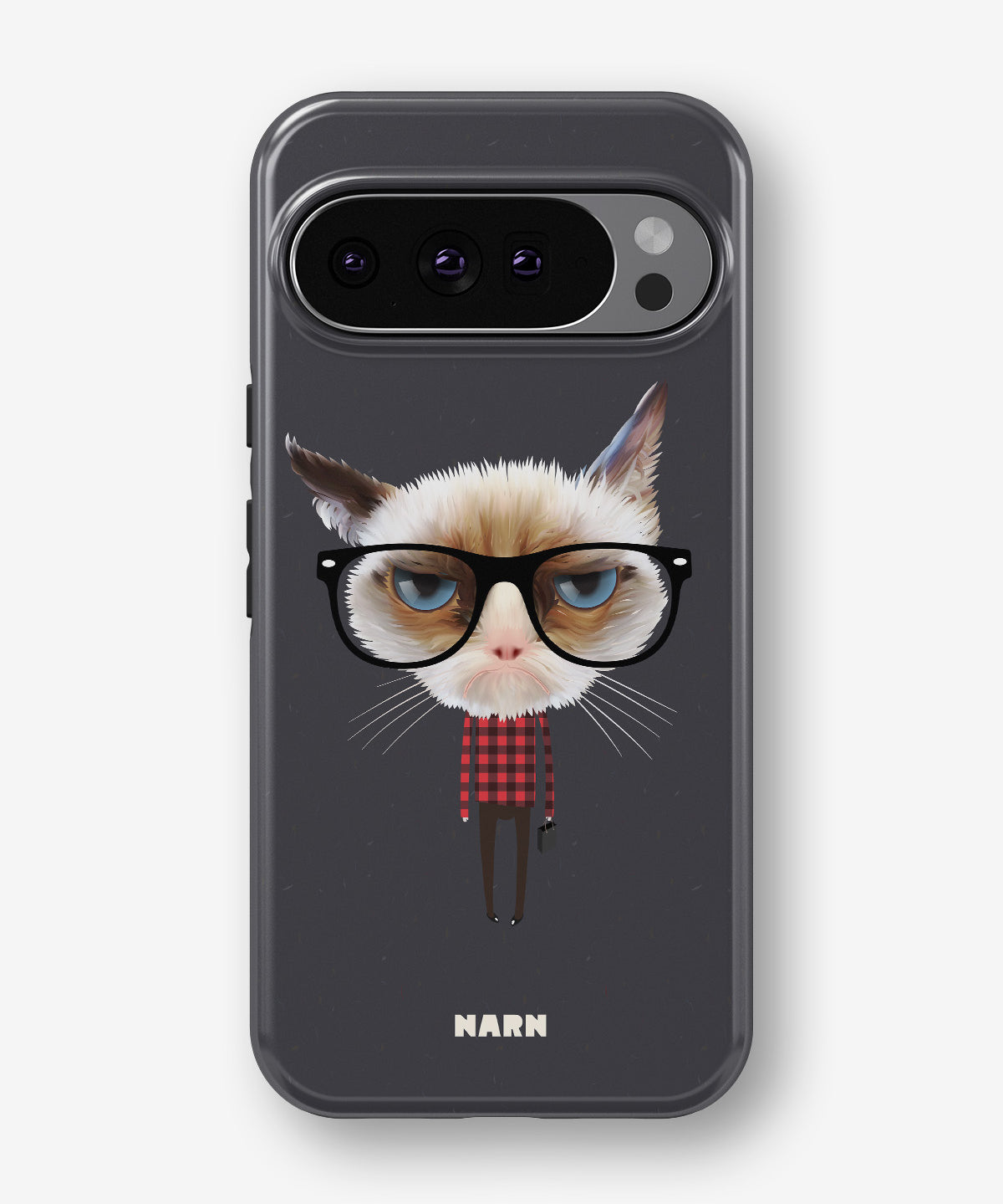 Google Pixel 10 Pro XL Tough Case – Hipster Cat - View 1