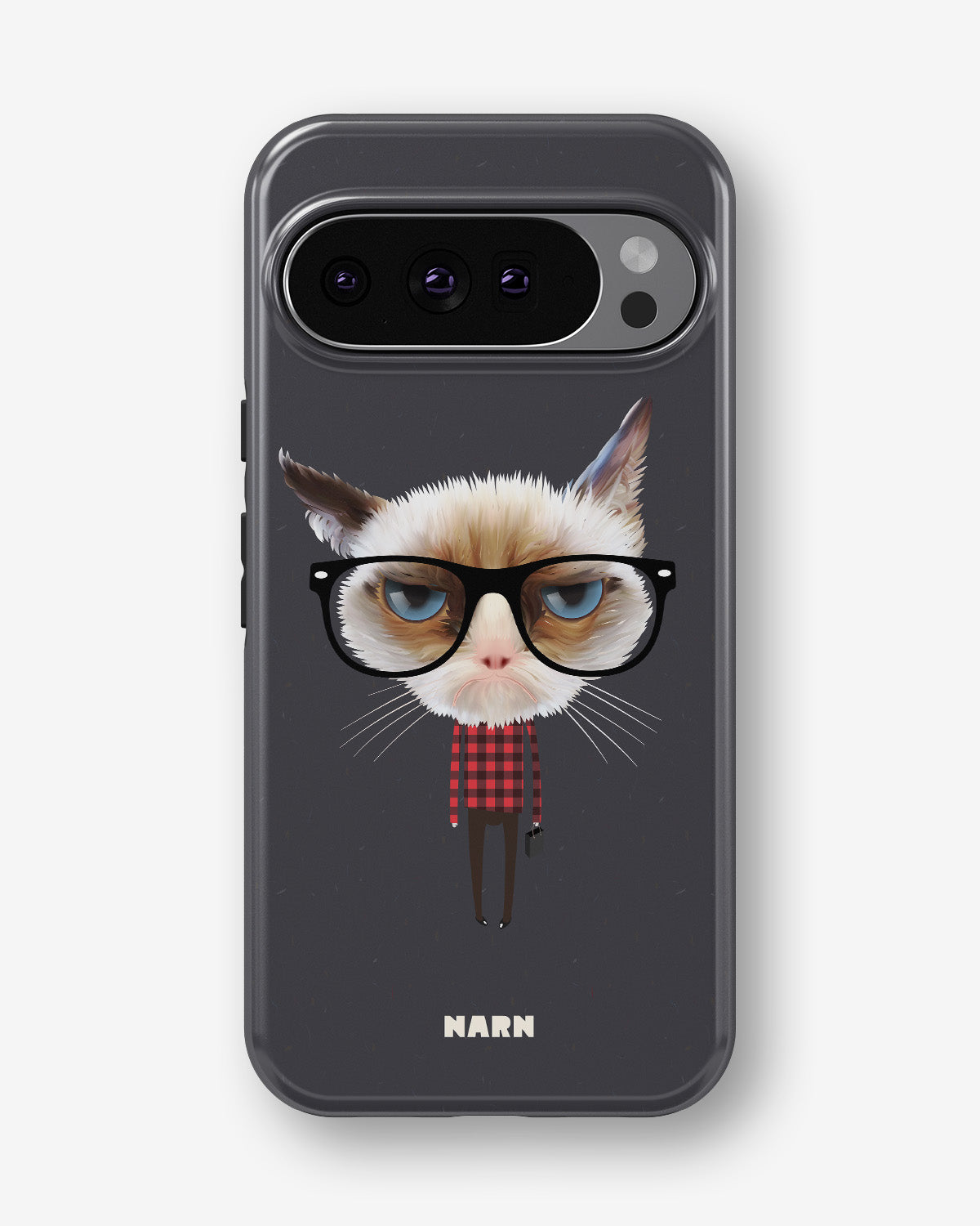 Google Pixel 10 Pro XL Tough Case – Hipster Cat - View 1