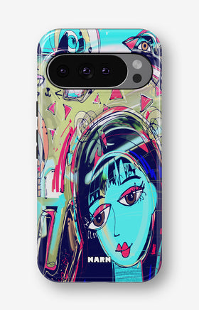 Google Pixel 10 Pro XL Tough Case – Abstract Cat - View 1