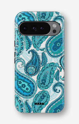 Google Pixel 10 Pro XL Tough Case – Turquoise Paisley - View 1
