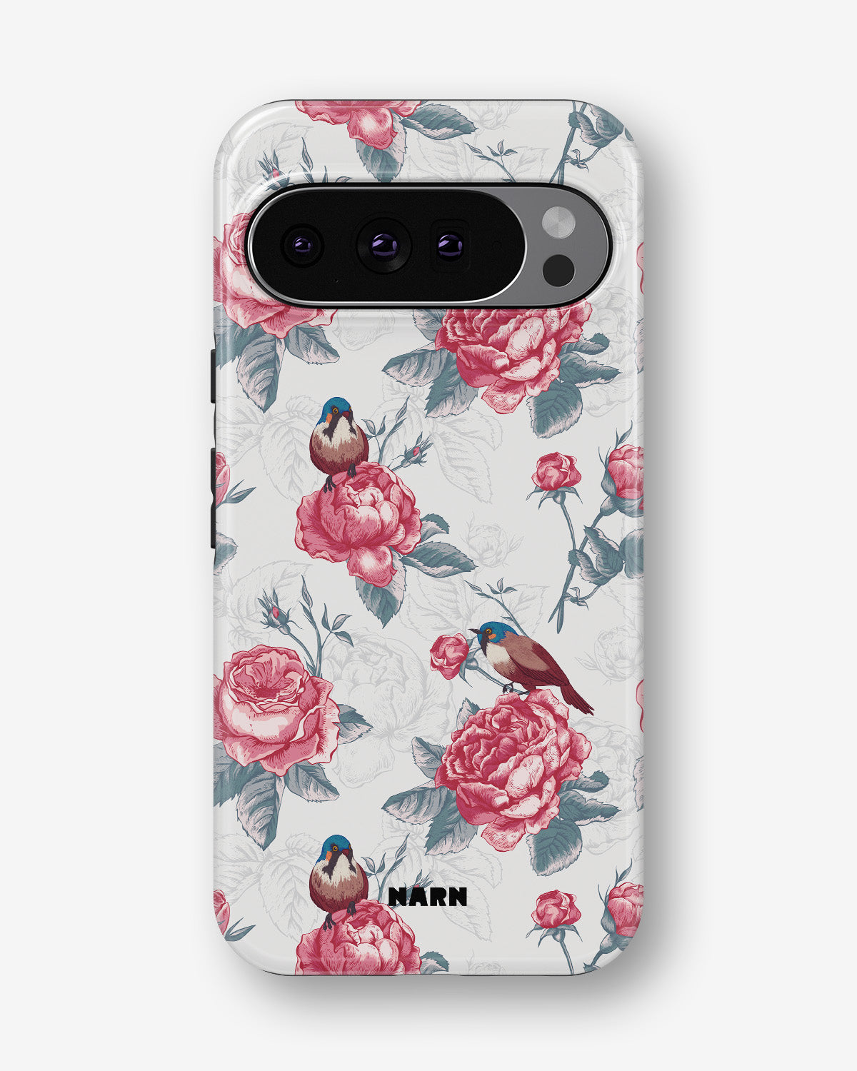 Google Pixel 10 Pro XL Tough Case – Birds Among Roses - View 1