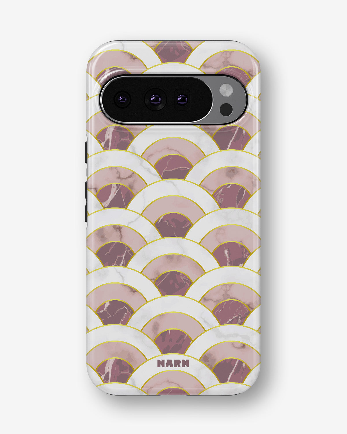 Google Pixel 10 Pro XL Tough Case – Pink Marble Waves - View 1