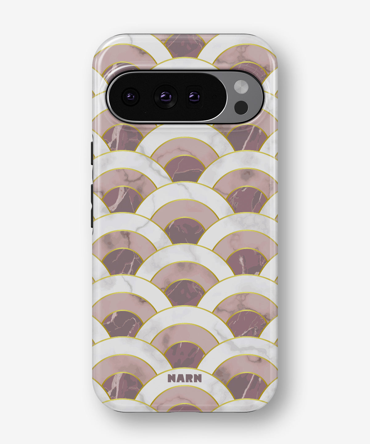 Google Pixel 10 Pro XL Tough Case – Pink Marble Waves - View 1