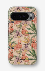 Google Pixel 10 Pro XL Tough Case – Flamingos & Flowers - View 1