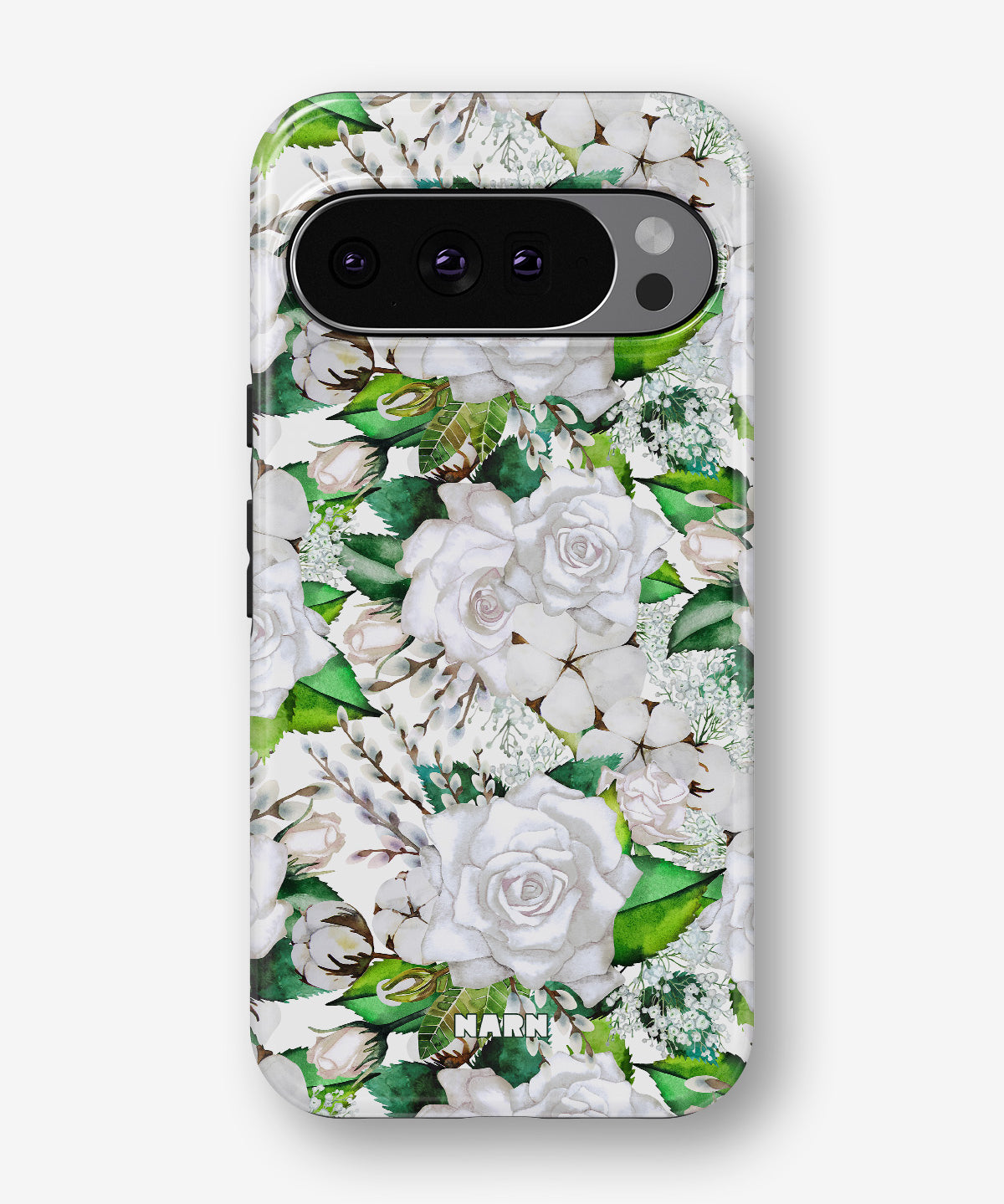 Google Pixel 10 Pro XL Tough Case – White Bloom - View 1