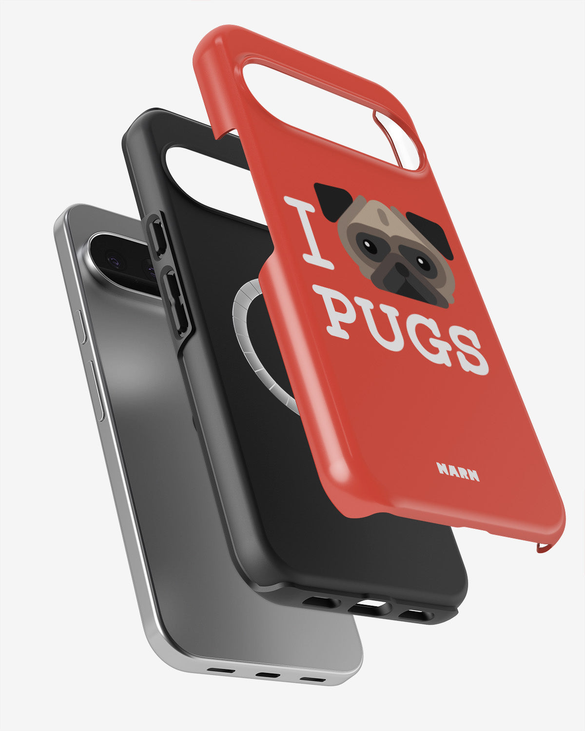 Google Pixel 10 Pro XL Tough Case – I Love Pugs - View 2