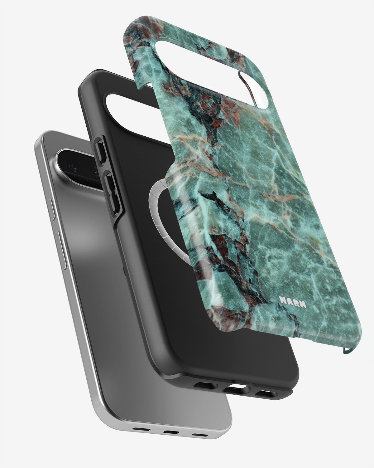 Google Pixel 10 Pro XL Tough Case – Green Marble - View 2