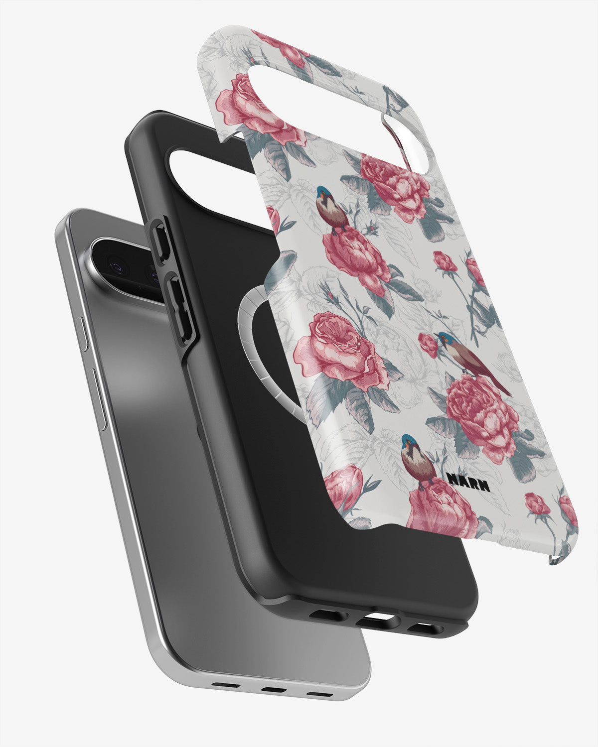 Google Pixel 10 Pro XL Tough Case – Birds Among Roses - View 2
