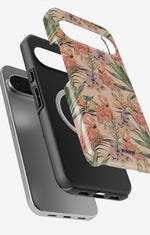 Google Pixel 10 Pro XL Tough Case – Flamingos & Flowers - View 2