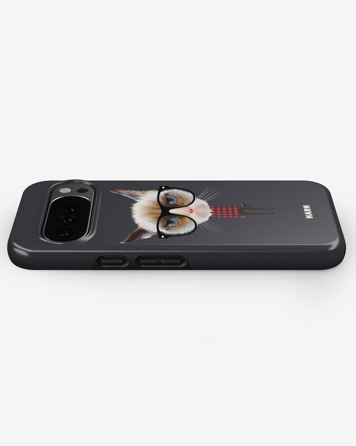 Google Pixel 10 Pro XL Tough Case – Hipster Cat - View 3