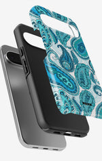 Google Pixel 10 Pro XL Tough Case – Turquoise Paisley - View 3
